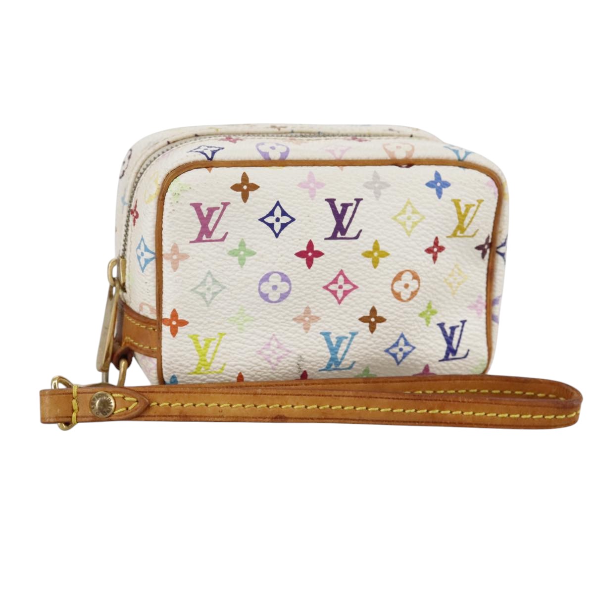 LOUIS VUITTON Monogram Multicolor Trousse Wapity Pouch White M58033 109852