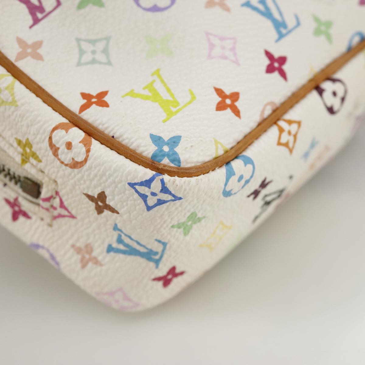 LOUIS VUITTON Monogram Multicolor Trousse Wapity Pouch White M58033 109852