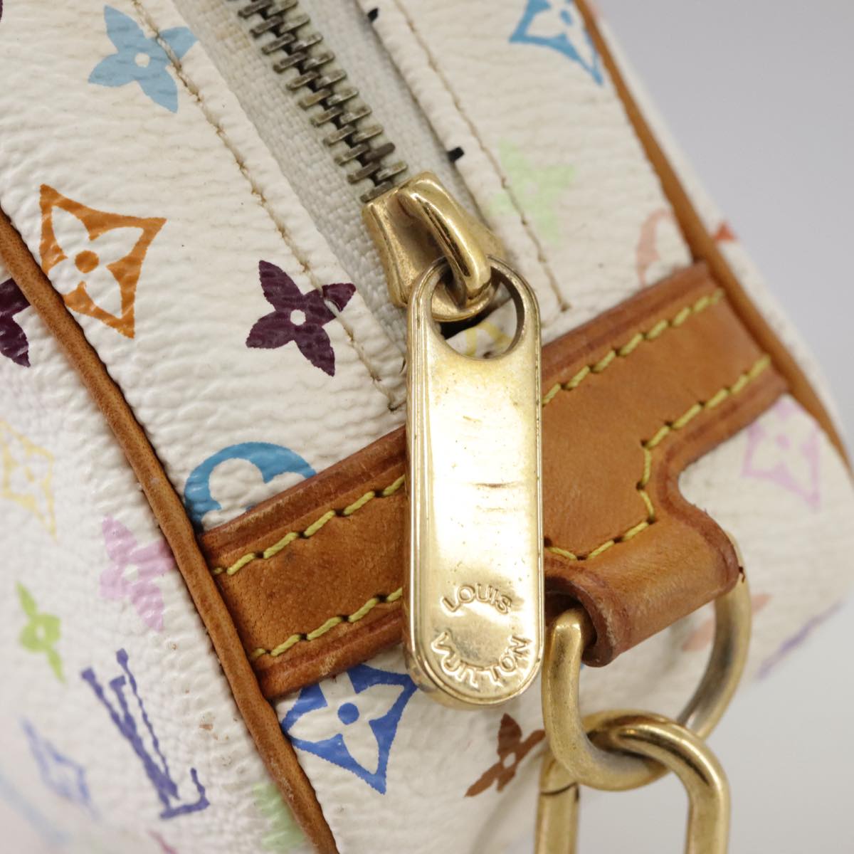 LOUIS VUITTON Monogram Multicolor Trousse Wapity Pouch White M58033 109852