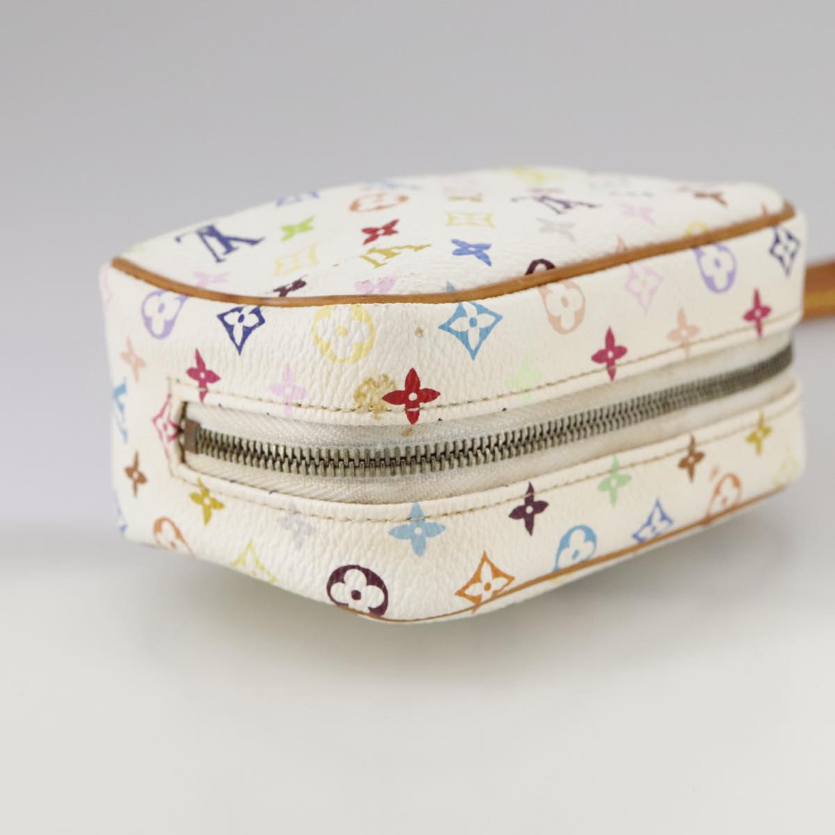 LOUIS VUITTON Monogram Multicolor Trousse Wapity Pouch White M58033 109852
