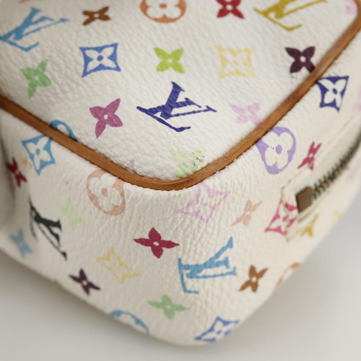 LOUIS VUITTON Monogram Multicolor Trousse Wapity Pouch White M58033 109852