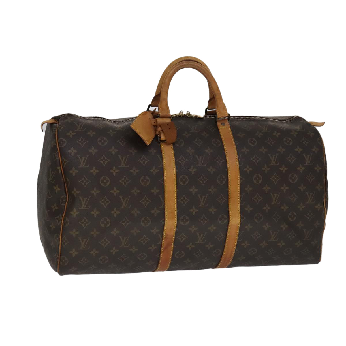 LOUIS VUITTON Monogram Keepall 55 Boston Bag M41424 LV 109916