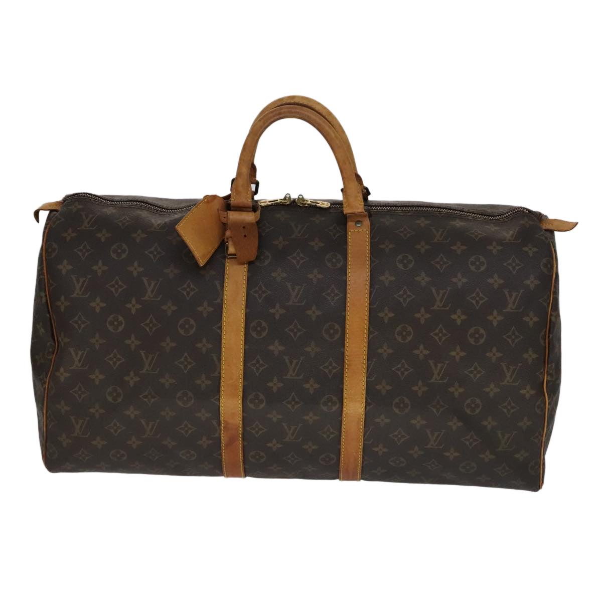 LOUIS VUITTON Monogram Keepall 55 Boston Bag M41424 LV 109916