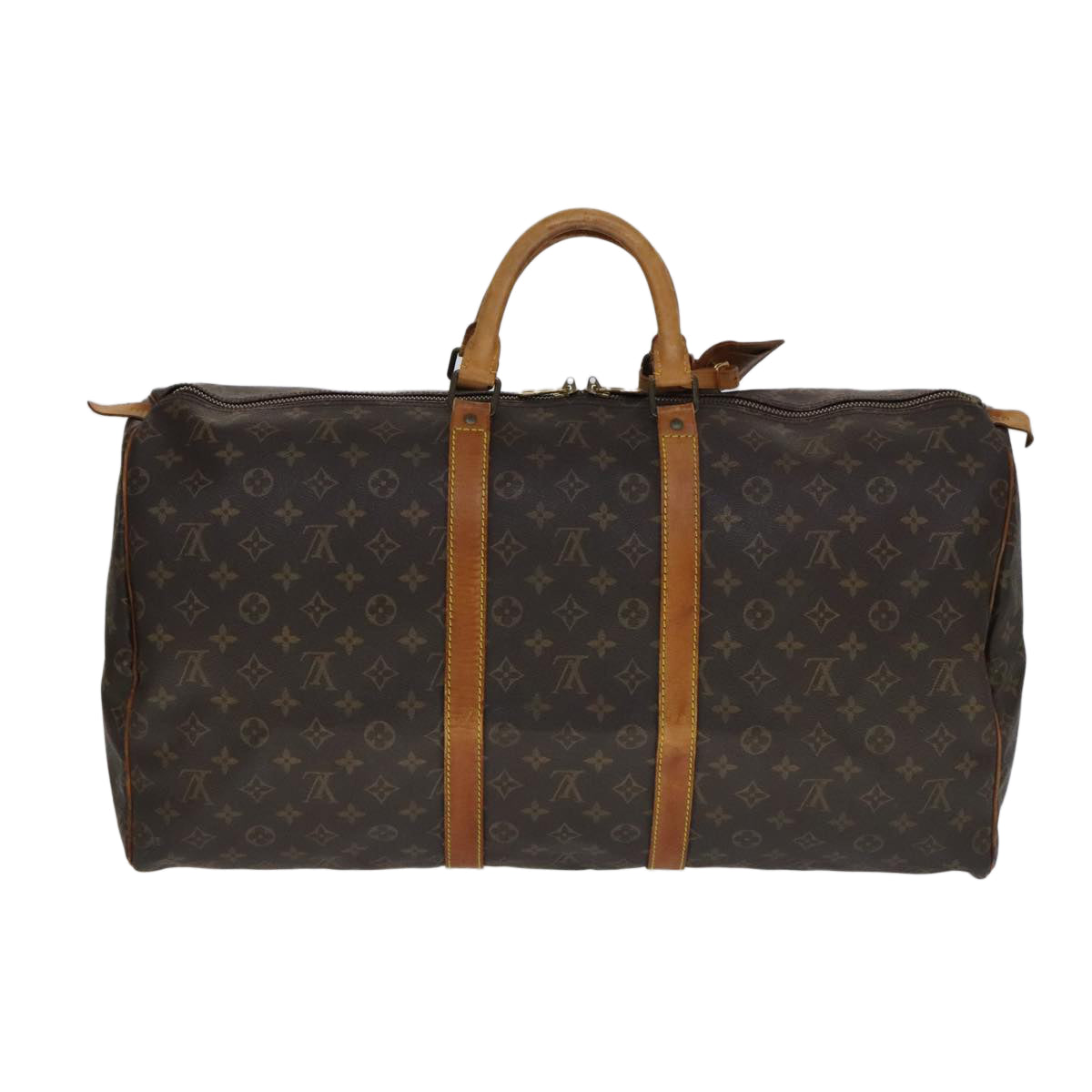 LOUIS VUITTON Monogram Keepall 55 Boston Bag M41424 LV 109916
