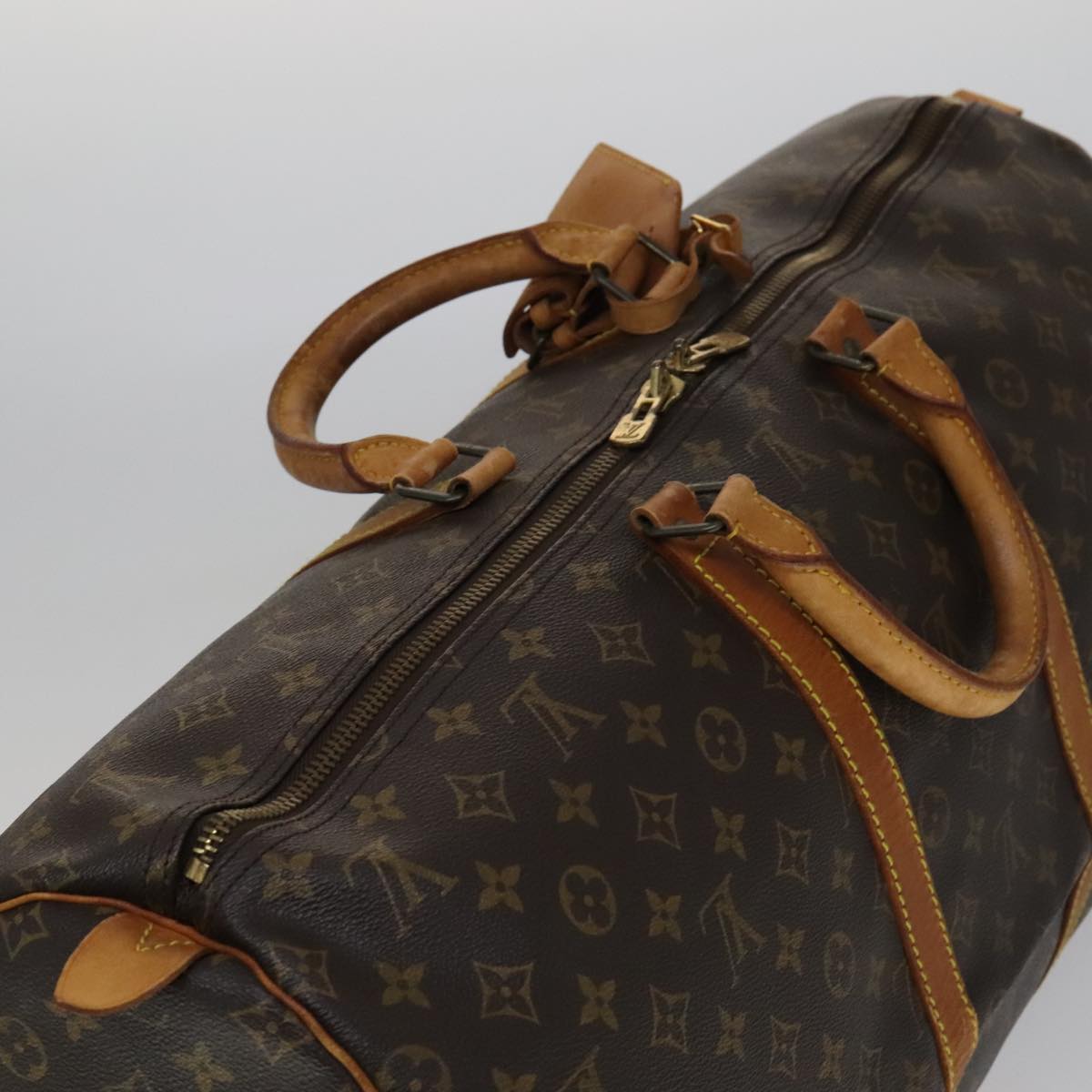 LOUIS VUITTON Monogram Keepall 55 Boston Bag M41424 LV 109916