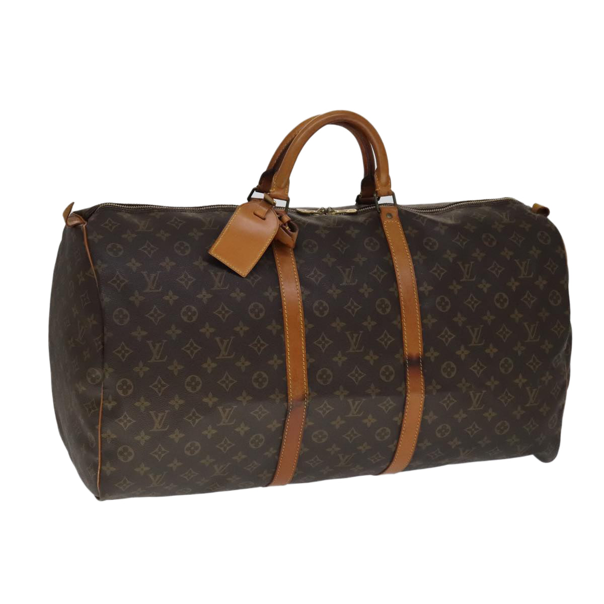 LOUIS VUITTON Monogram Keepall 60 Boston Bag M41422 LV 109935