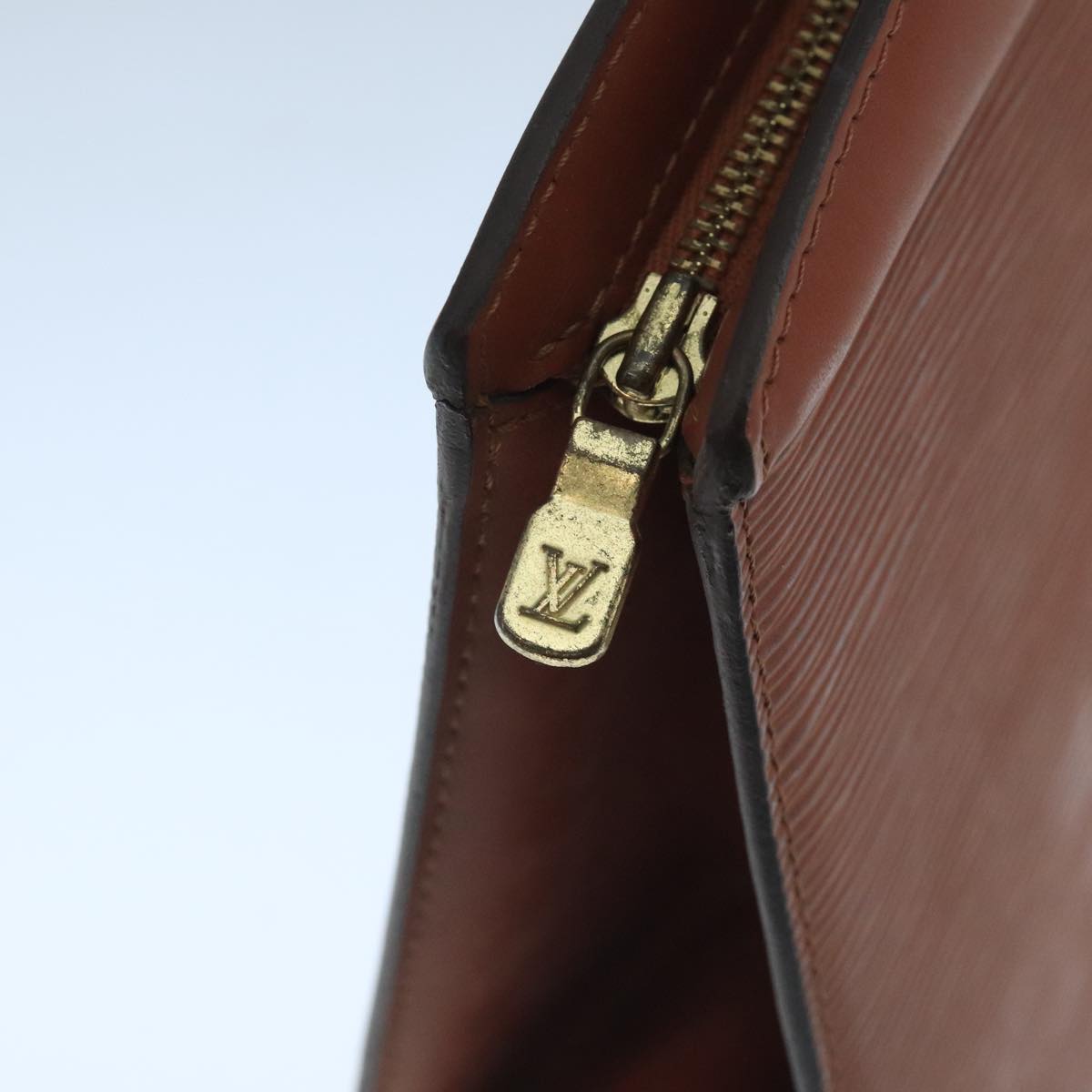 LOUIS VUITTON Epi Trousse Crete Pouch Brown M48403 LV 109936