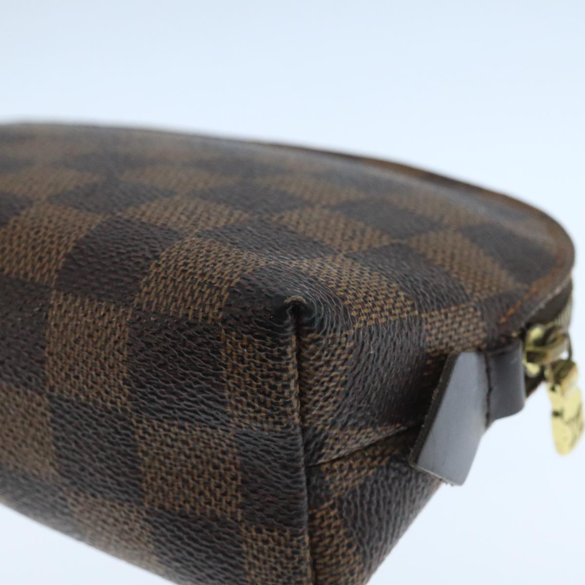 LOUIS VUITTON Damier Ebene Pochette Cosmetic PM Pouch N47516 LV 109942