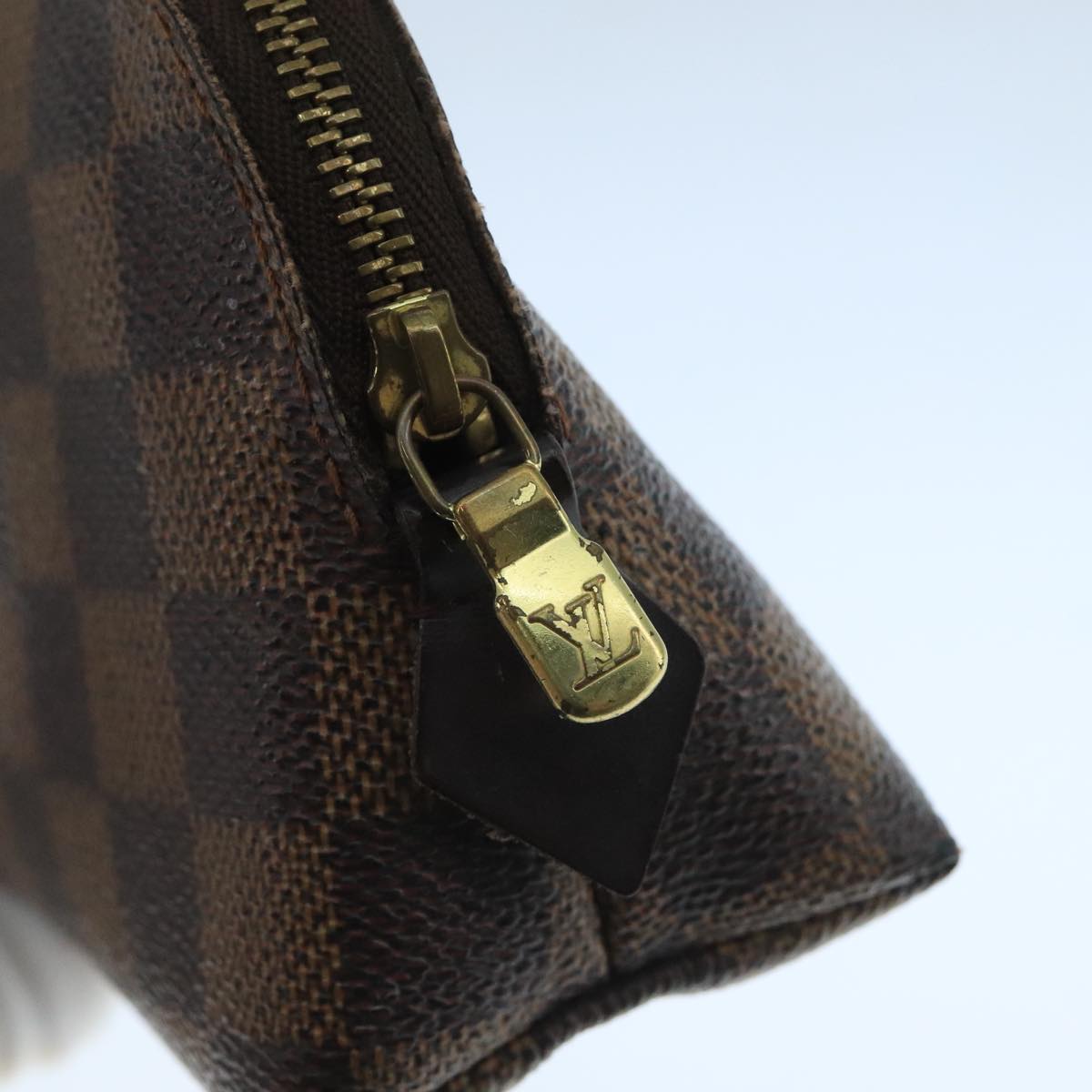 LOUIS VUITTON Damier Ebene Pochette Cosmetic PM Pouch N47516 LV 109942
