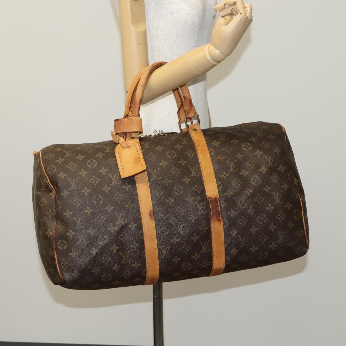 LOUIS VUITTON Monogram Keepall 50 Boston Bag M41426 LV 109949