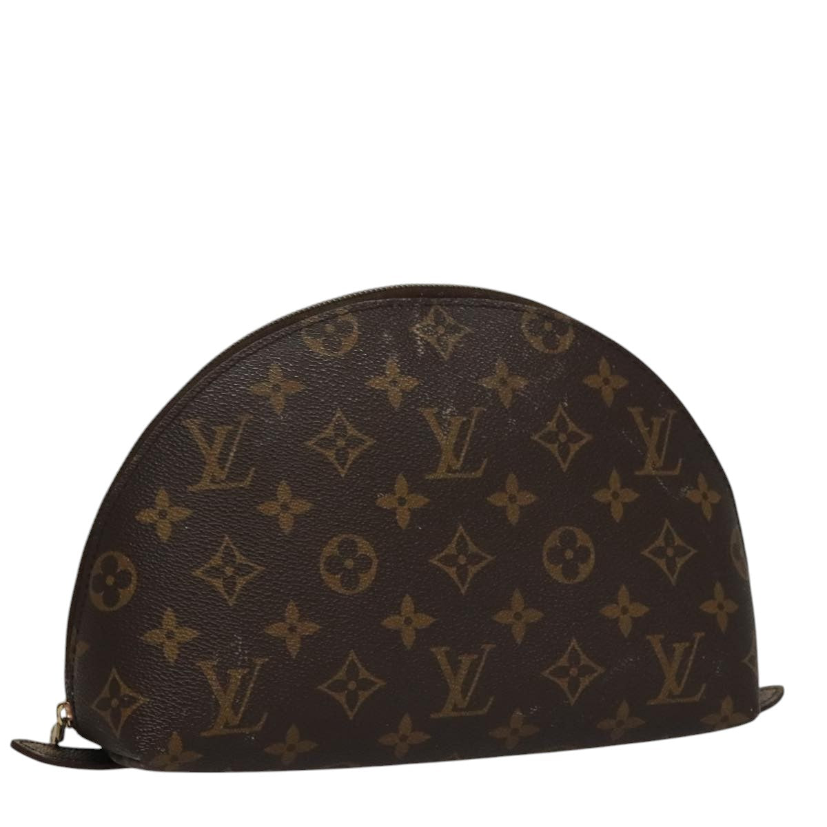 LOUIS VUITTON Monogram Trousse Demi Ronde Cosmetic Pouch M47520 LV 109998