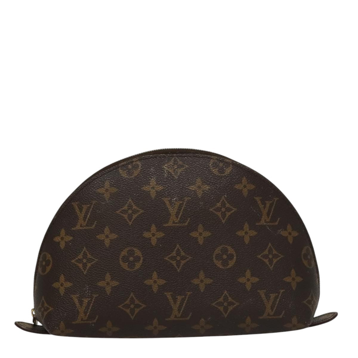 LOUIS VUITTON Monogram Trousse Demi Ronde Cosmetic Pouch M47520 LV 109998