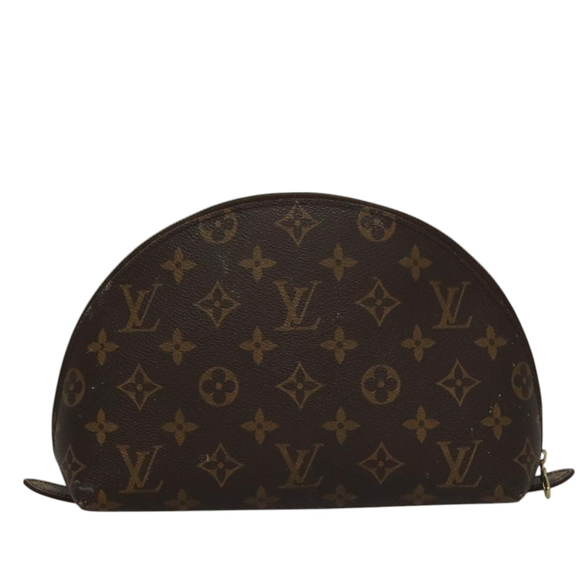 LOUIS VUITTON Monogram Trousse Demi Ronde Cosmetic Pouch M47520 LV 109998