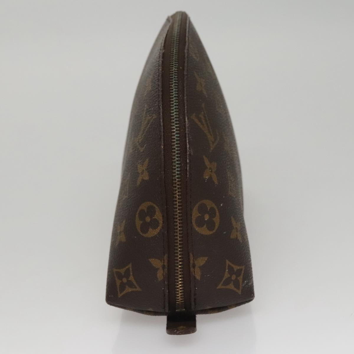 LOUIS VUITTON Monogram Trousse Demi Ronde Cosmetic Pouch M47520 LV 109998