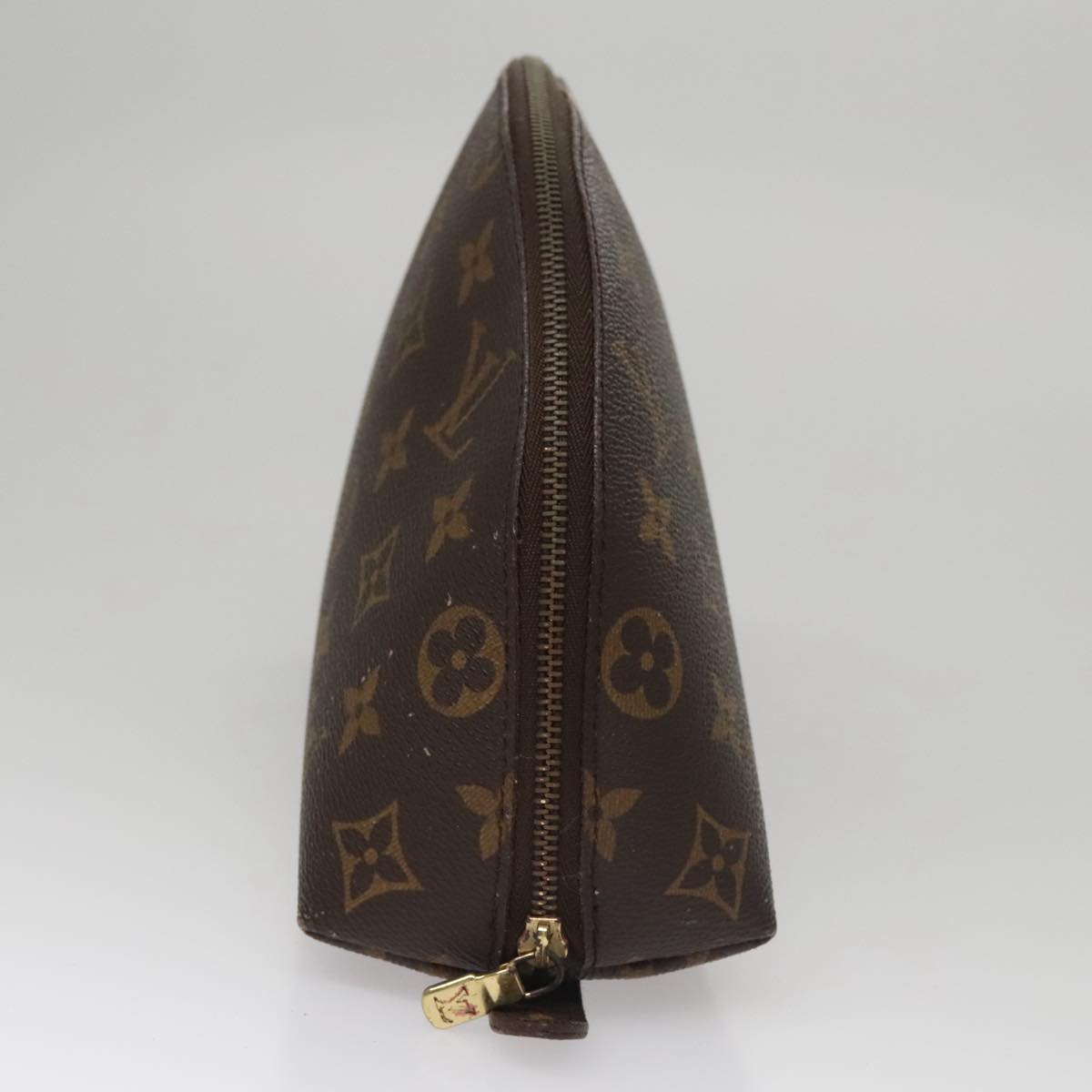 LOUIS VUITTON Monogram Trousse Demi Ronde Cosmetic Pouch M47520 LV 109998