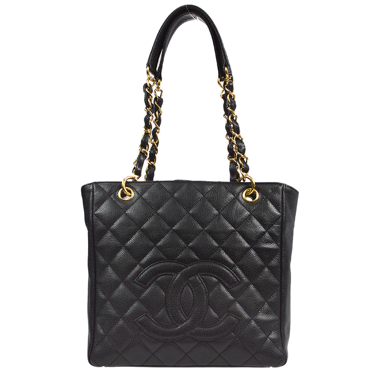 Luxury Chanel 2008-2009 Petite Shopping Tote PST Black Caviar
