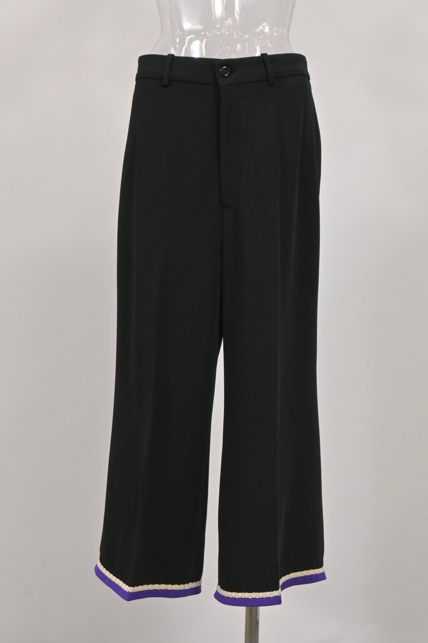 Gucci Wide Leg Culotte Trousers in Black Viscose