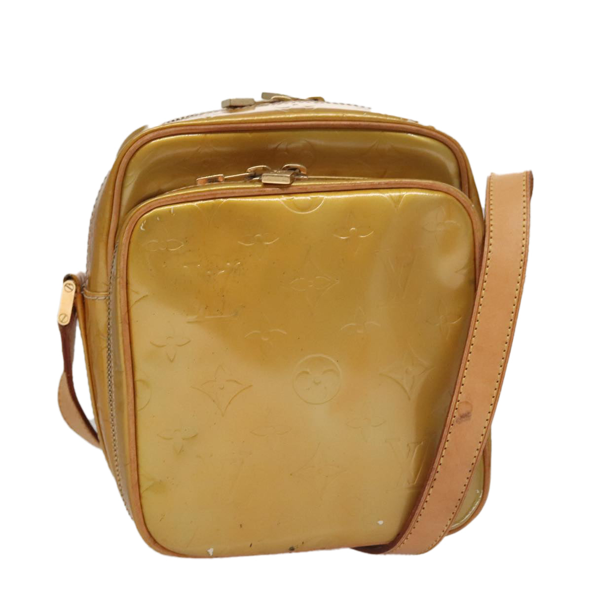 LOUIS VUITTON Monogram Vernis Wooster Shoulder Bag Gris M91036 LV 110001