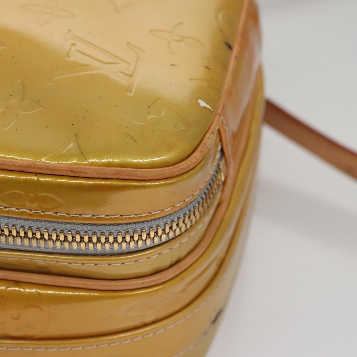 LOUIS VUITTON Monogram Vernis Wooster Shoulder Bag Gris M91036 LV 110001