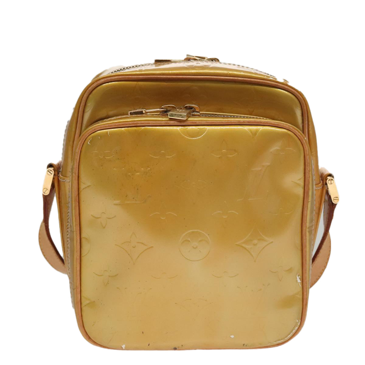 LOUIS VUITTON Monogram Vernis Wooster Shoulder Bag Gris M91036 LV 110001