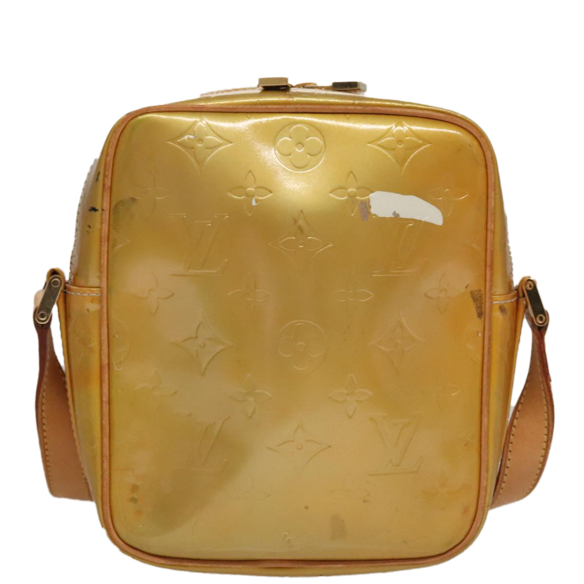 LOUIS VUITTON Monogram Vernis Wooster Shoulder Bag Gris M91036 LV 110001