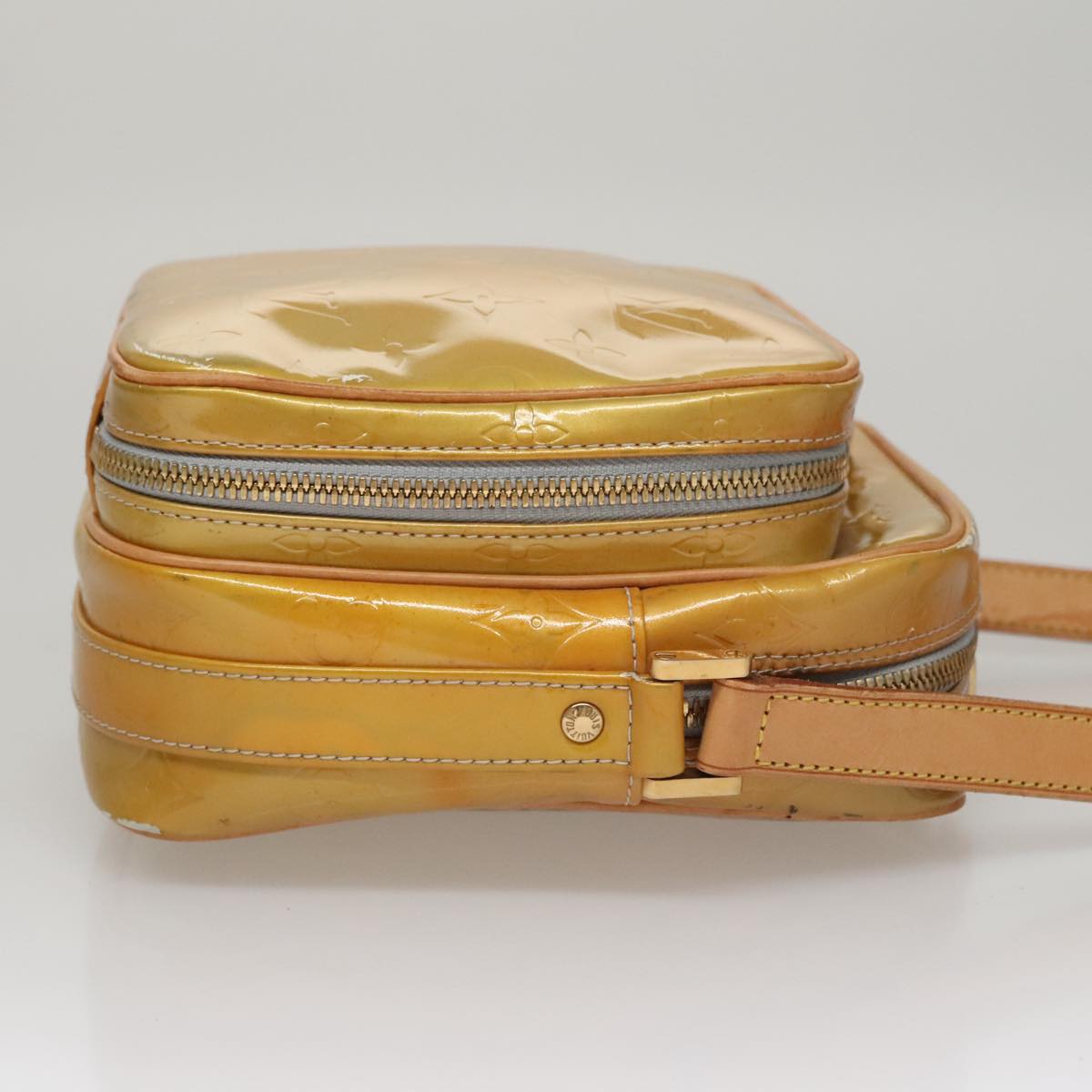 LOUIS VUITTON Monogram Vernis Wooster Shoulder Bag Gris M91036 LV 110001