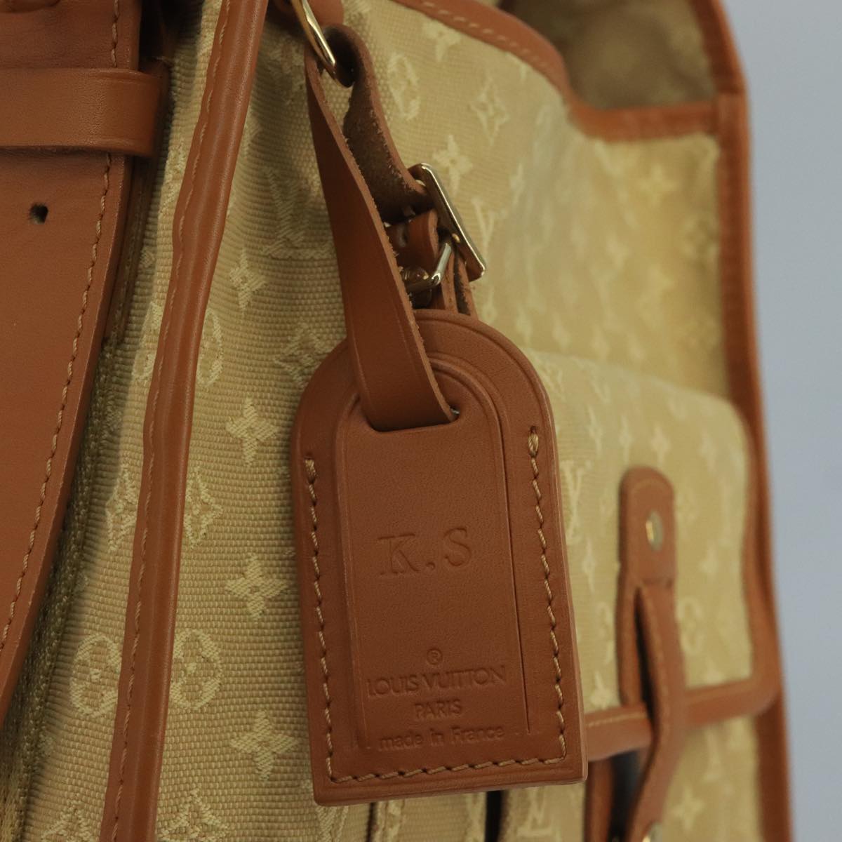 LOUIS VUITTON Monogram Mini Buzas Marie Kate Bag Beige M92323 LV 110003