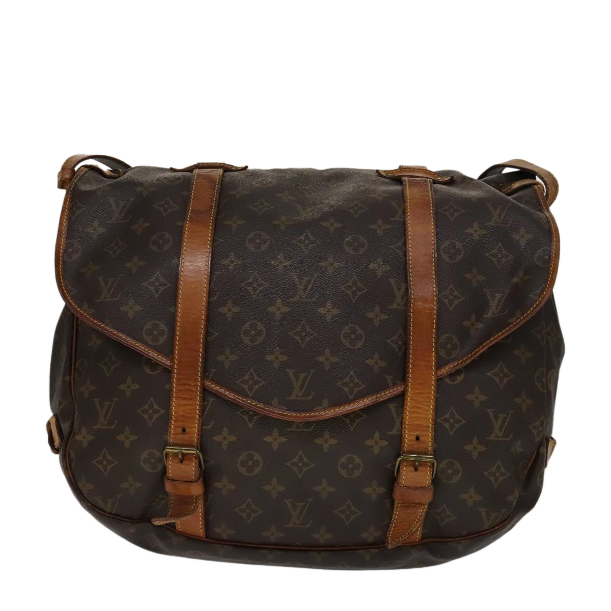 LOUIS VUITTON Monogram Saumur 43 Shoulder Bag M42252 LV 110027