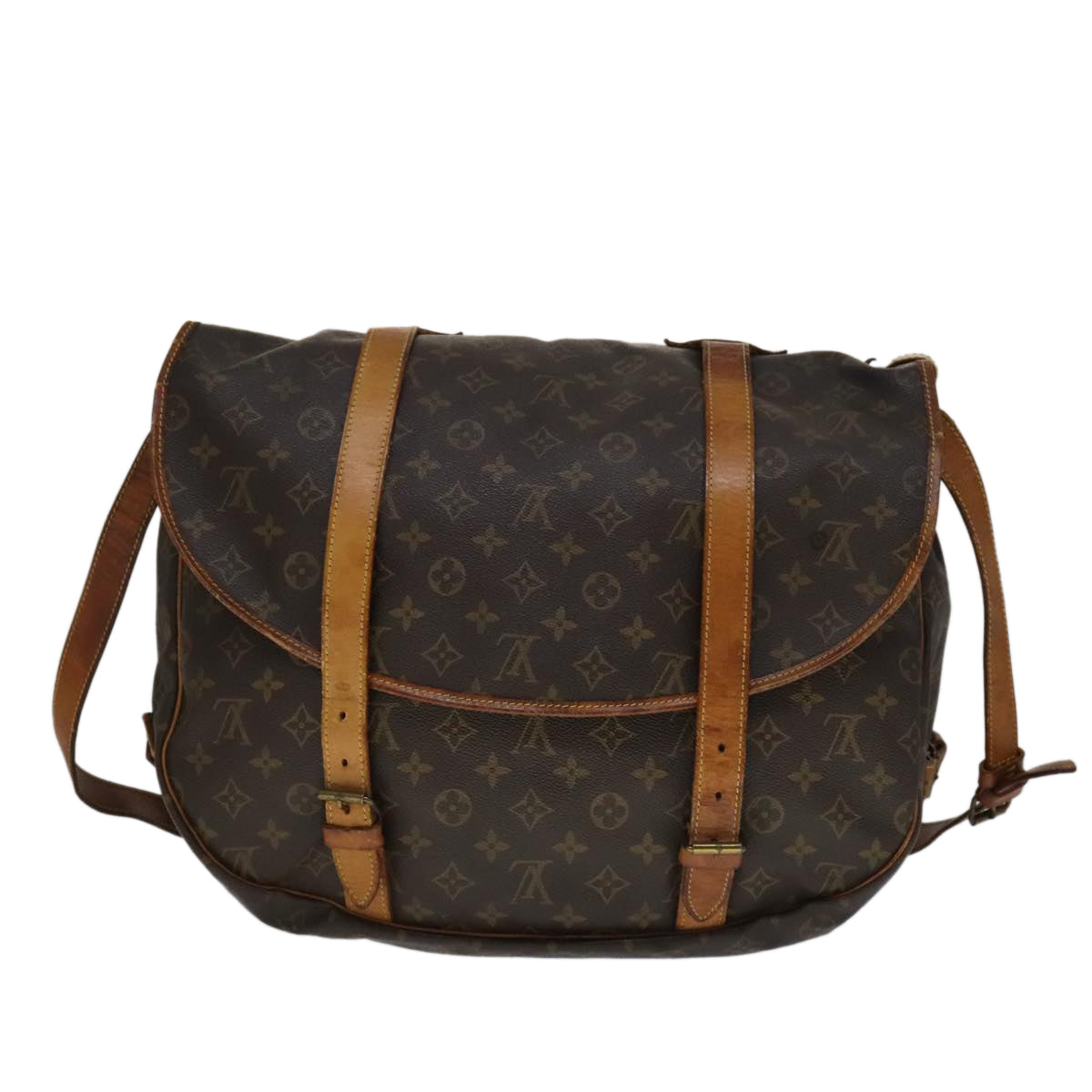LOUIS VUITTON Monogram Saumur 43 Shoulder Bag M42252 LV 110027