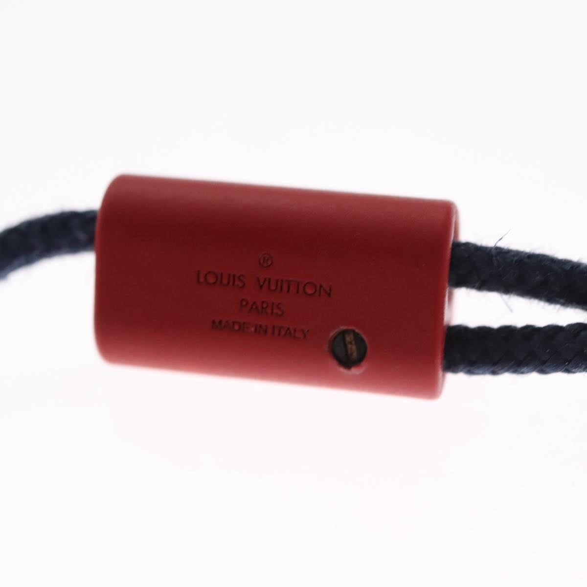 LOUIS VUITTON Brass Refills On The Go Bracelet Cotton Black M63663 110029