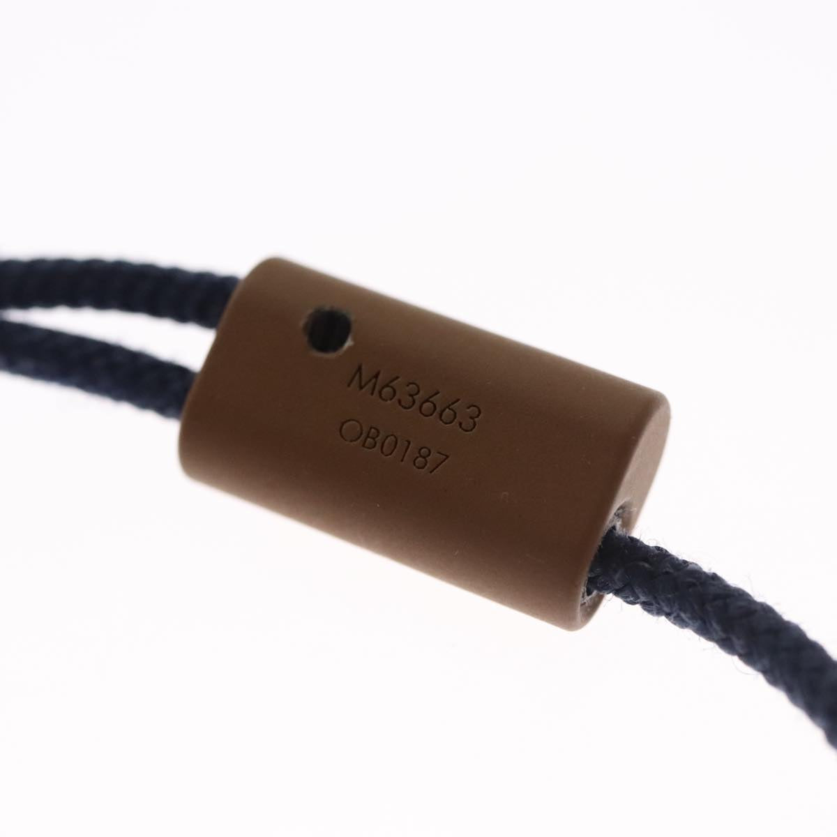 LOUIS VUITTON Brass Refills On The Go Bracelet Cotton Black M63663 110029