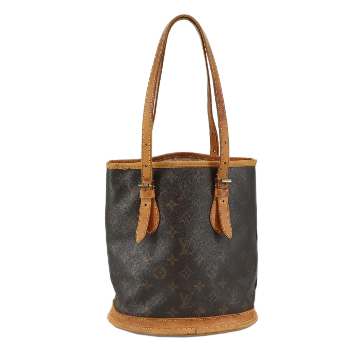 LOUIS VUITTON Monogram Bucket PM Shoulder Bag M42238 LV 110032