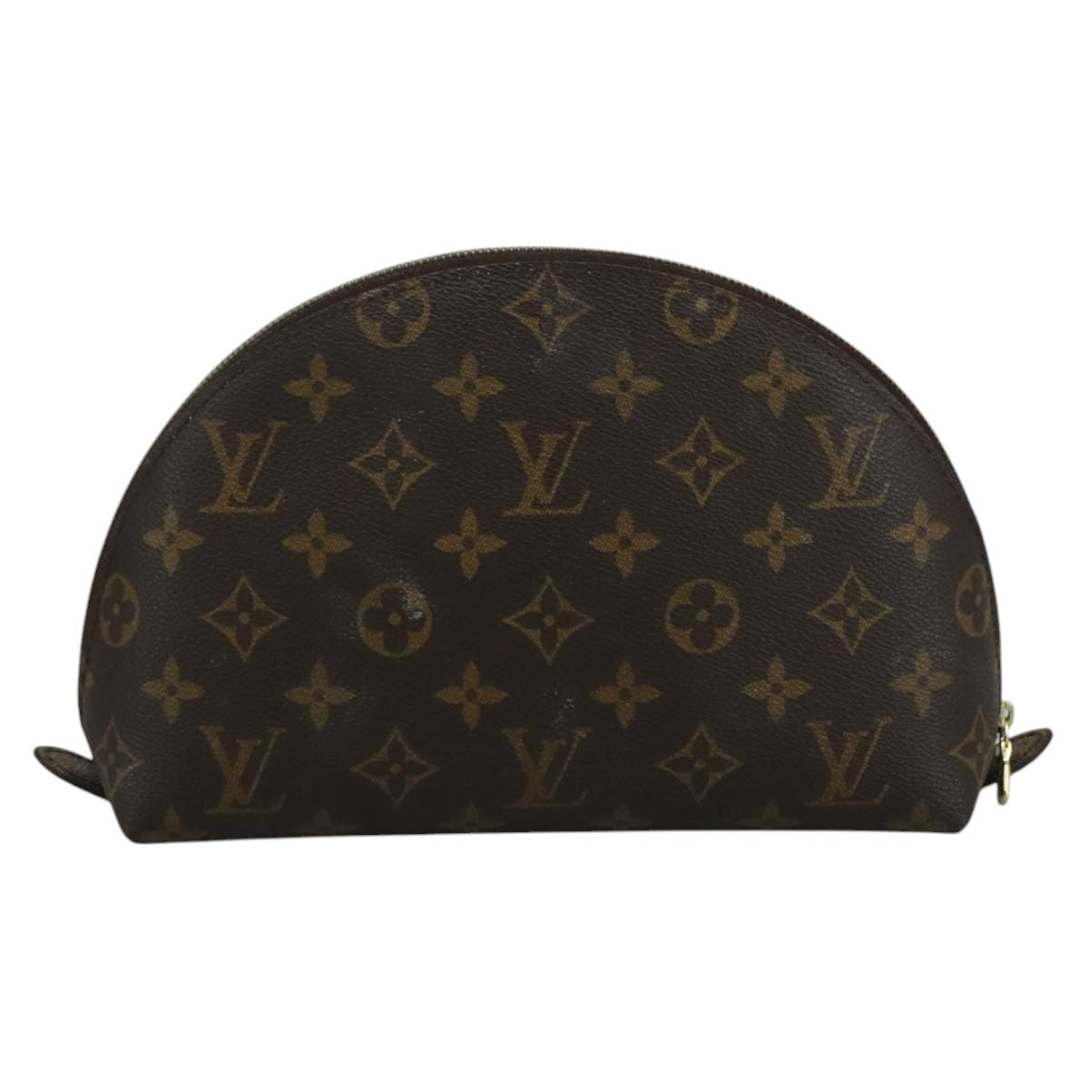 LOUIS VUITTON Monogram Trousse Demi Ronde Cosmetic Pouch M47520 LV 110615