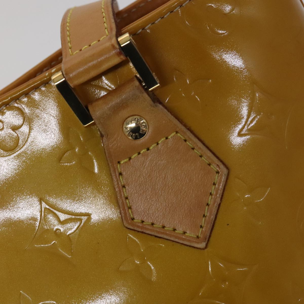 LOUIS VUITTON Monogram Vernis Houston Hand Bag Beige M91004 LV 110623