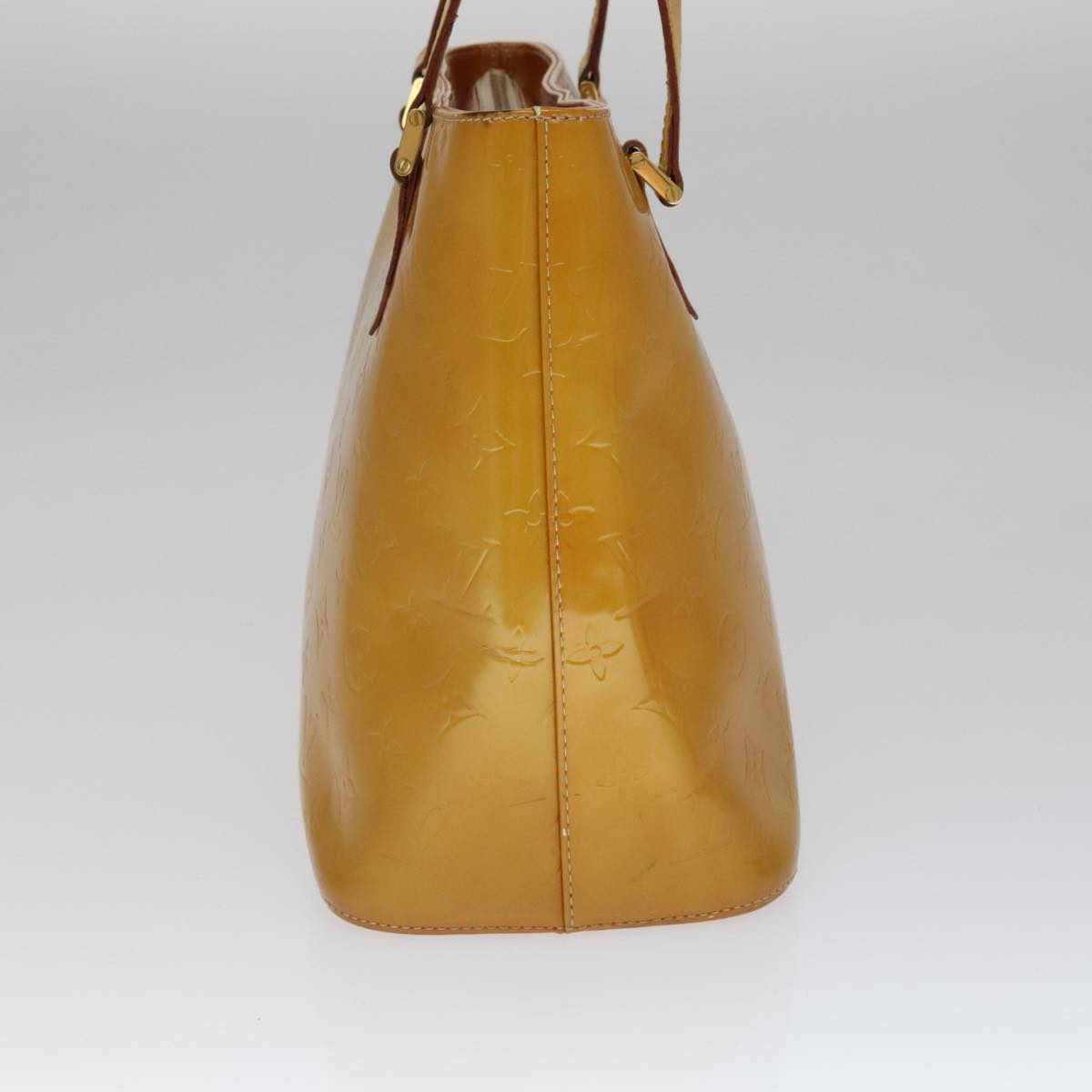 LOUIS VUITTON Monogram Vernis Houston Hand Bag Beige M91004 LV 110623