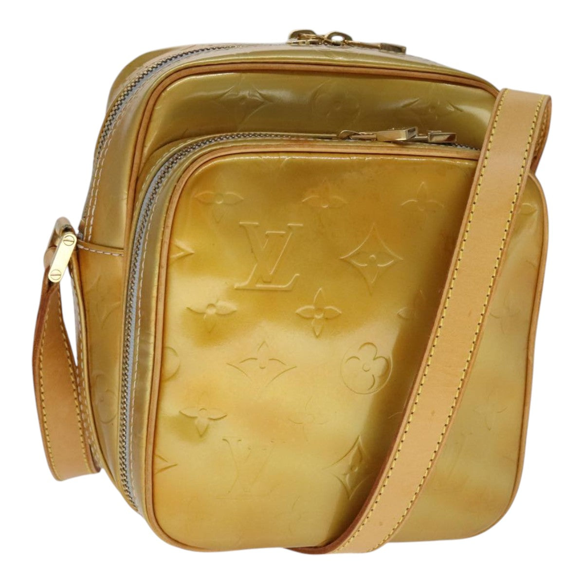 LOUIS VUITTON Monogram Vernis Wooster Shoulder Bag Gris M91036 LV 110625