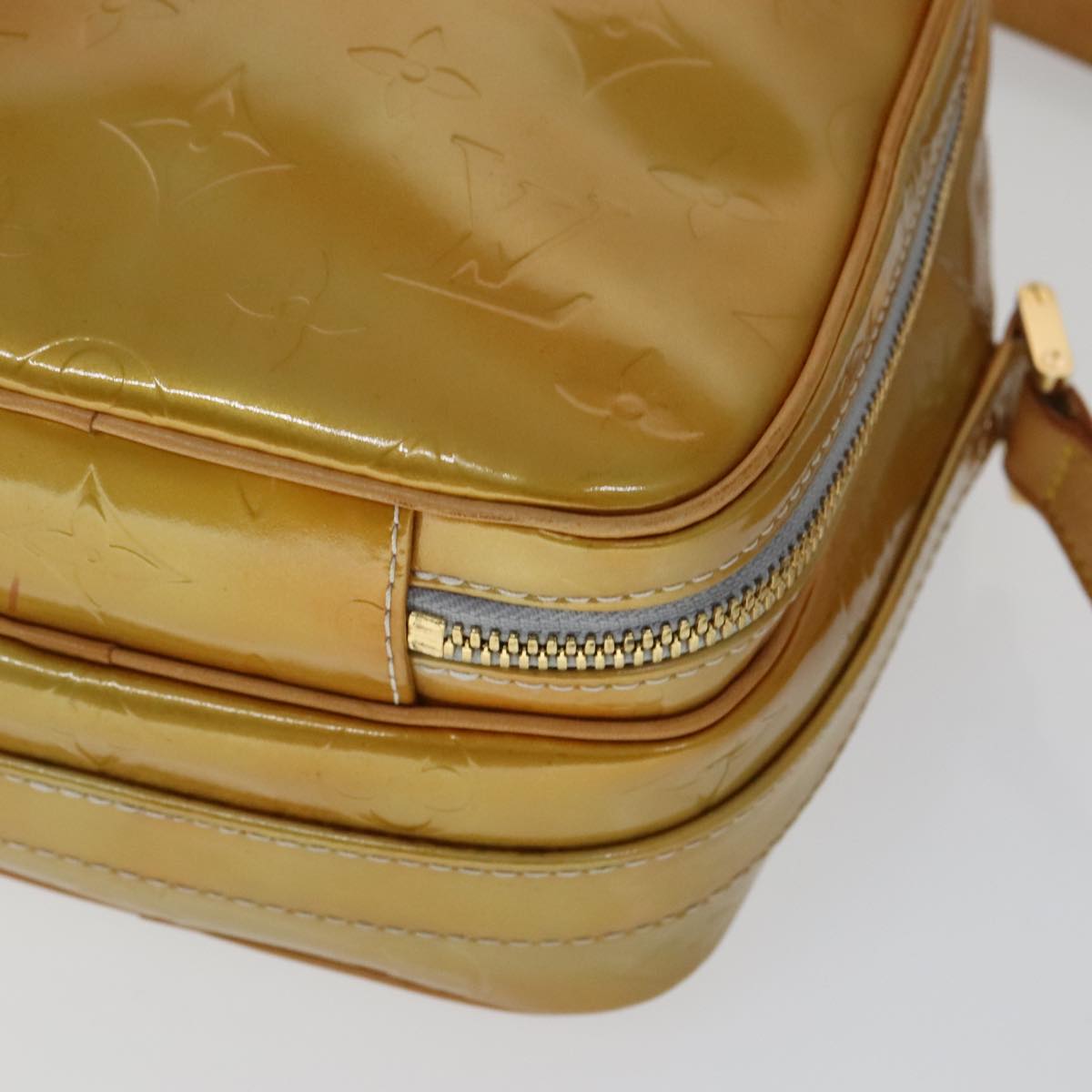 LOUIS VUITTON Monogram Vernis Wooster Shoulder Bag Gris M91036 LV 110625