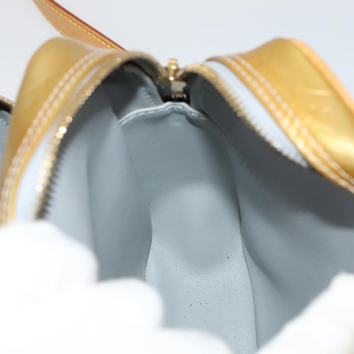 LOUIS VUITTON Monogram Vernis Wooster Shoulder Bag Gris M91036 LV 110625