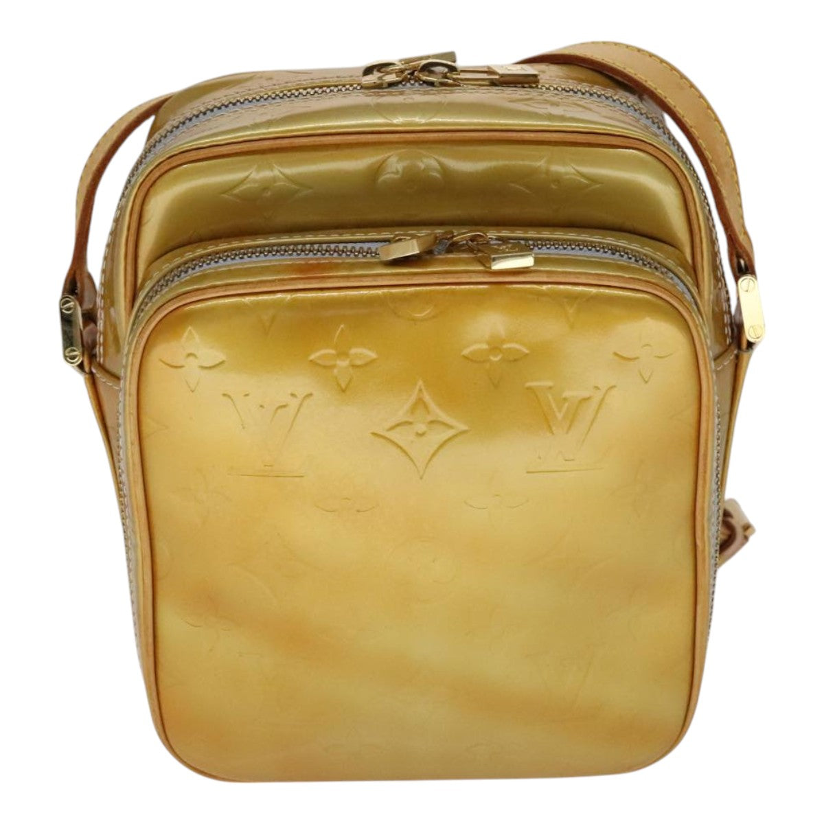 LOUIS VUITTON Monogram Vernis Wooster Shoulder Bag Gris M91036 LV 110625