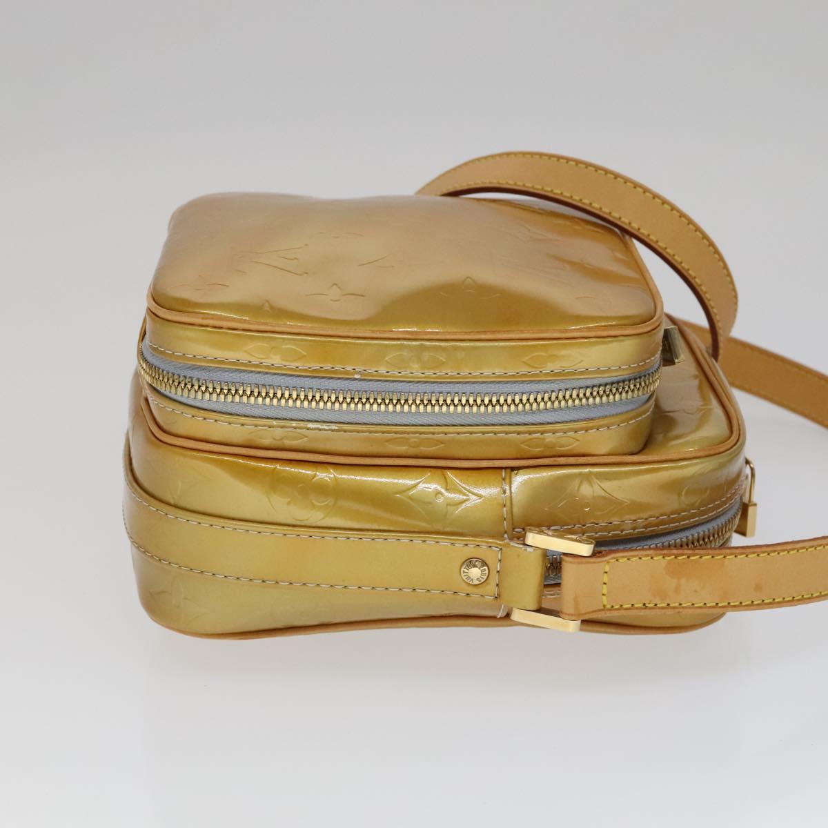 LOUIS VUITTON Monogram Vernis Wooster Shoulder Bag Gris M91036 LV 110625