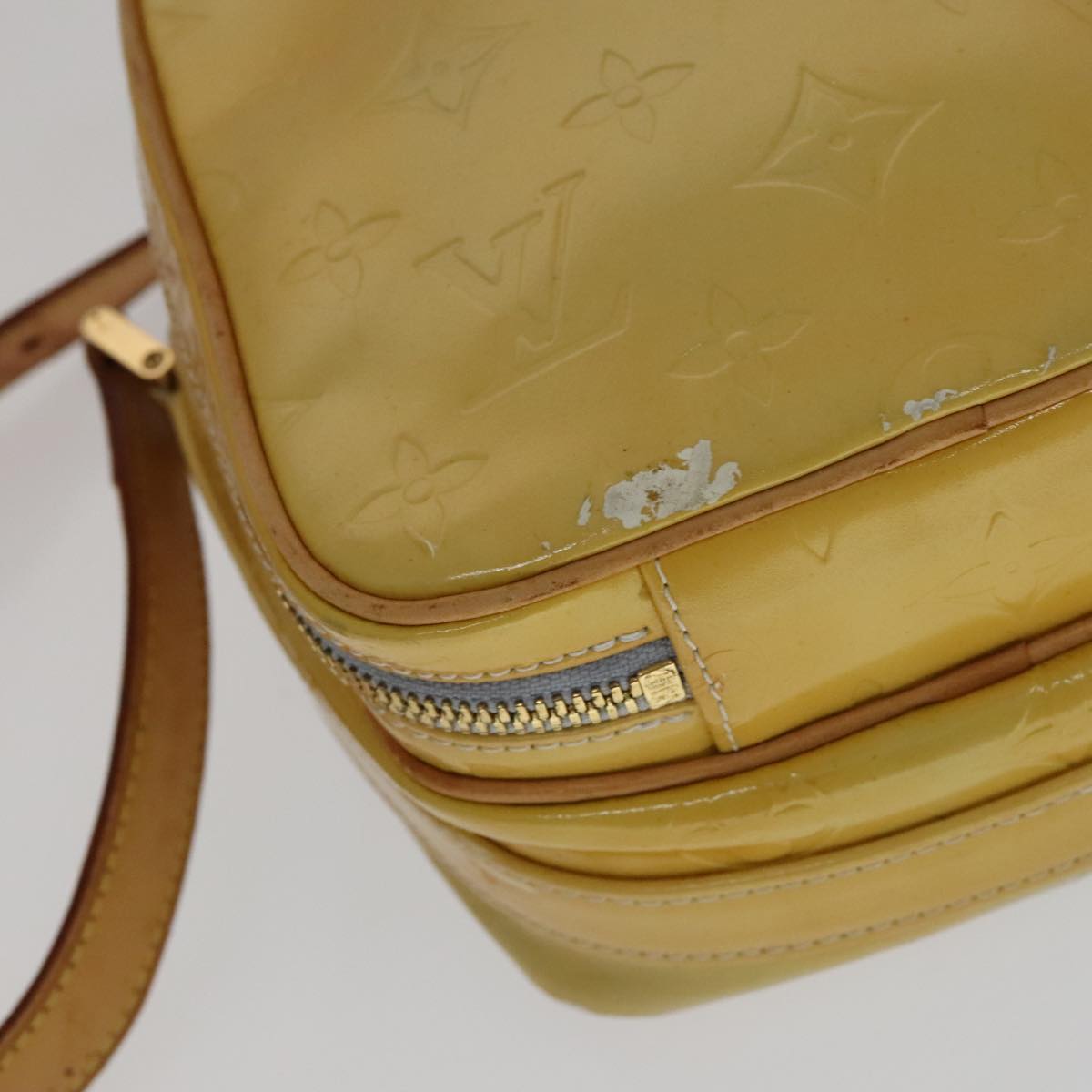 LOUIS VUITTON Monogram Vernis Wooster Shoulder Bag Gris M91036 LV 110626