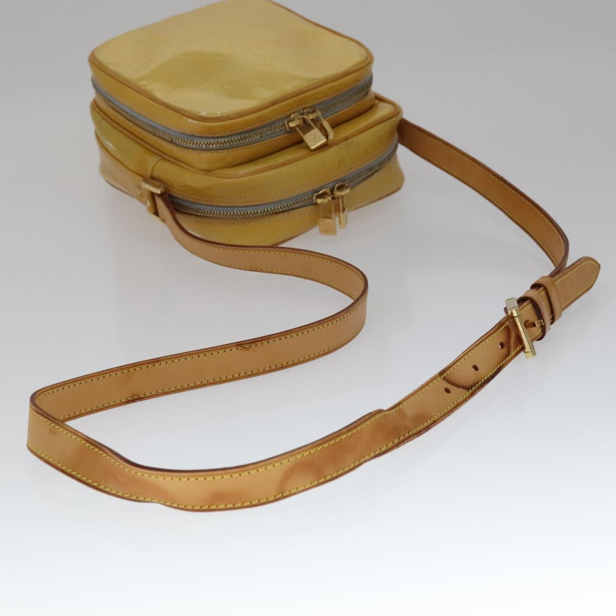 LOUIS VUITTON Monogram Vernis Wooster Shoulder Bag Gris M91036 LV 110626