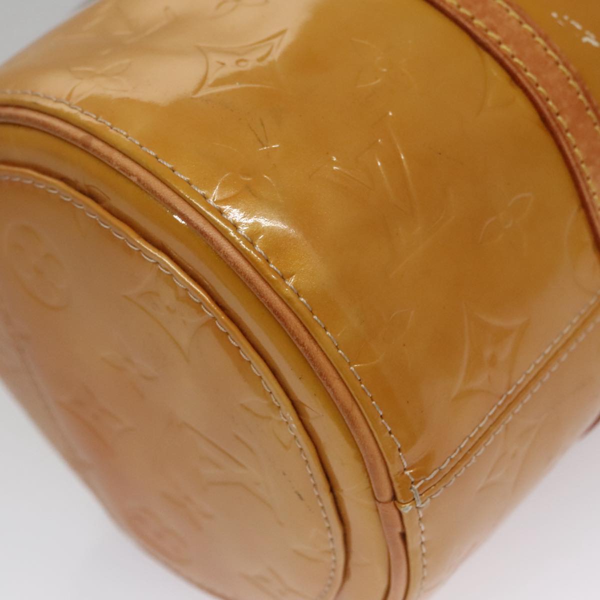 LOUIS VUITTON Monogram Vernis Bedford Hand Bag Beige M91006 LV 110631