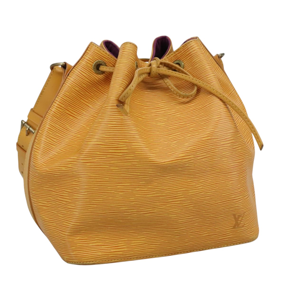 LOUIS VUITTON Epi Petit Noe Shoulder Bag Yellow M44102 LV 110651