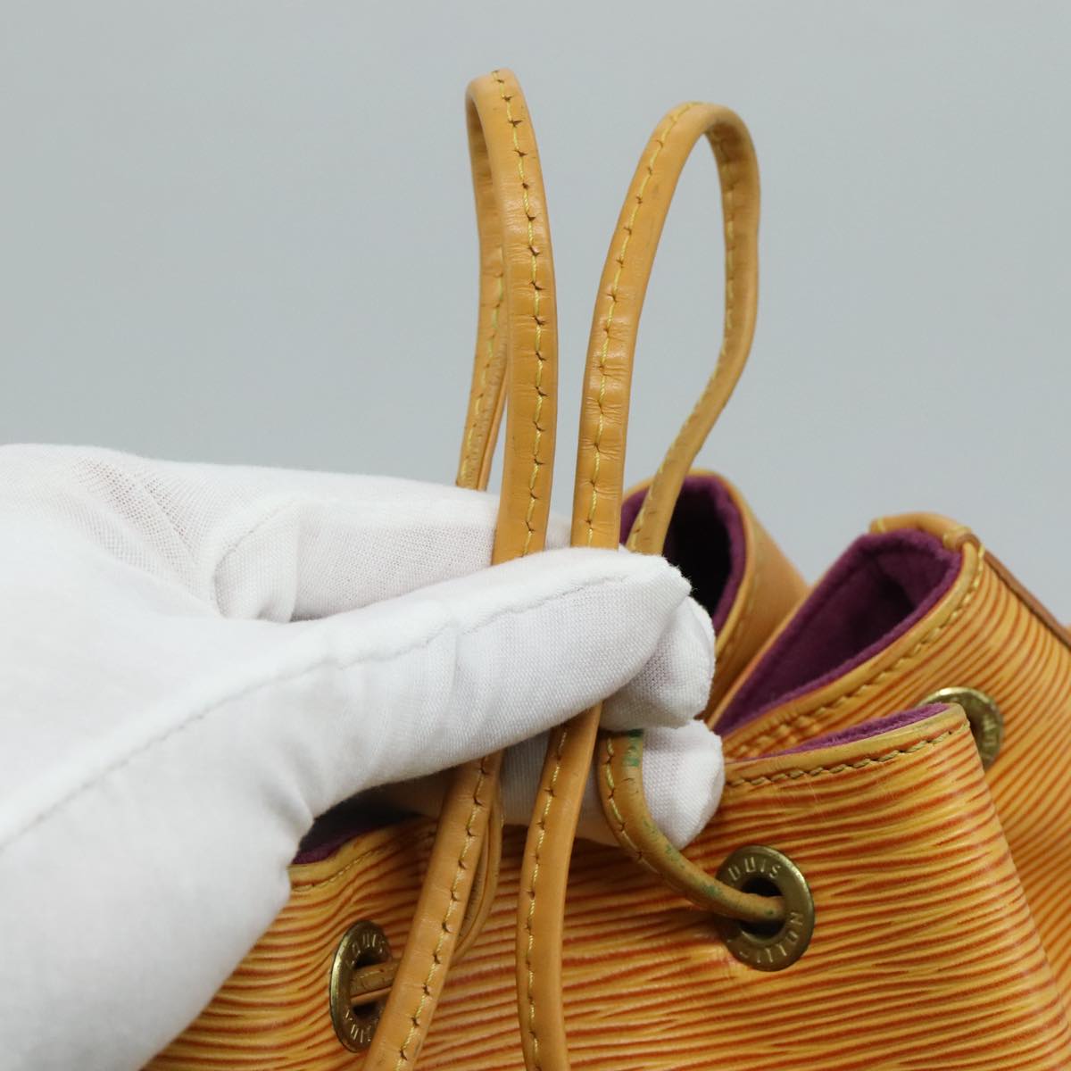 LOUIS VUITTON Epi Petit Noe Shoulder Bag Yellow M44102 LV 110651