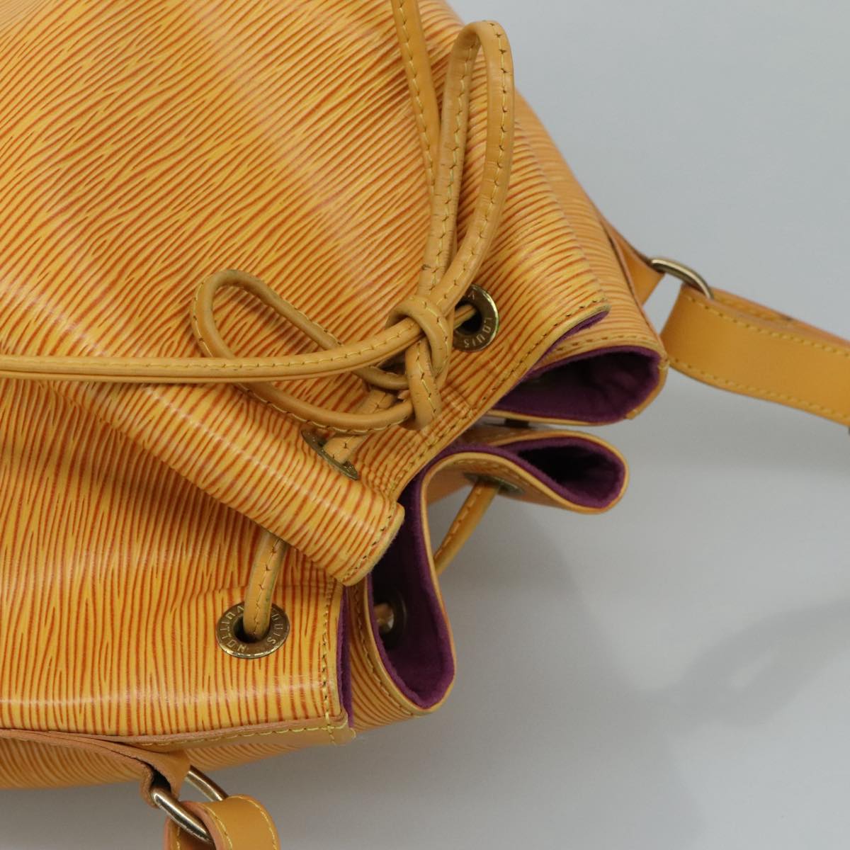 LOUIS VUITTON Epi Petit Noe Shoulder Bag Yellow M44102 LV 110651