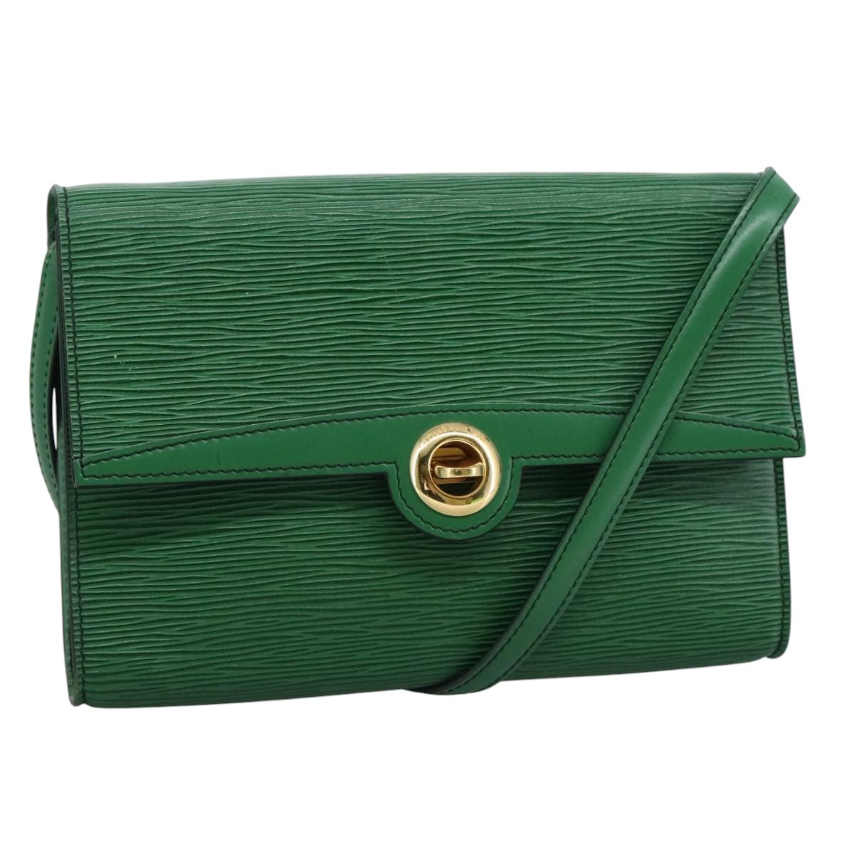 LOUIS VUITTON Epi Pochette Arche Shoulder Bag Green M52574 LV 110655