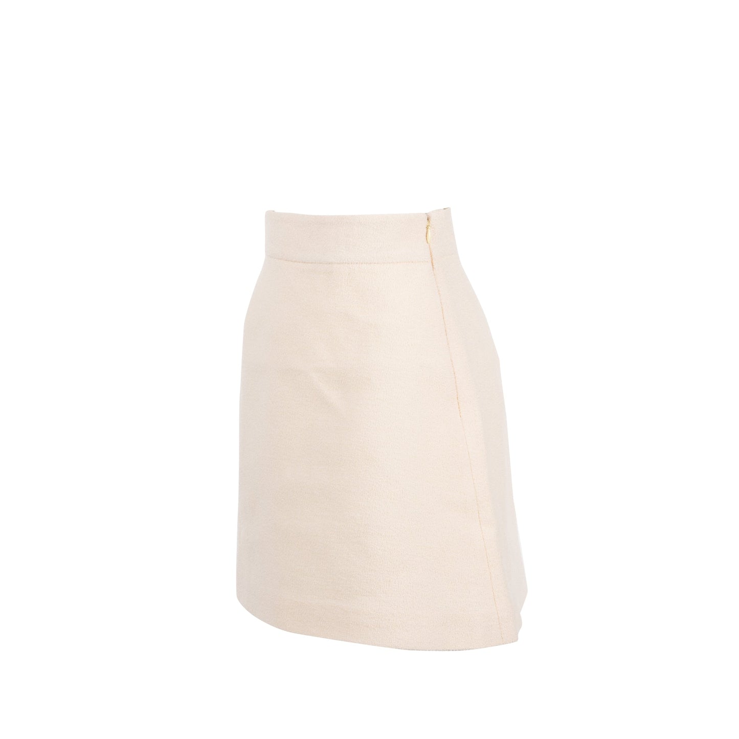 MIU MIU Size 38 Mini Skirt Wool Ivory