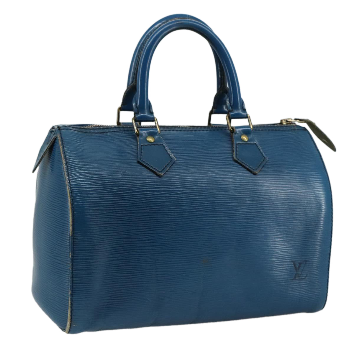 LOUIS VUITTON Epi Speedy 25 Hand Bag Toledo Blue M43015 LV 111061