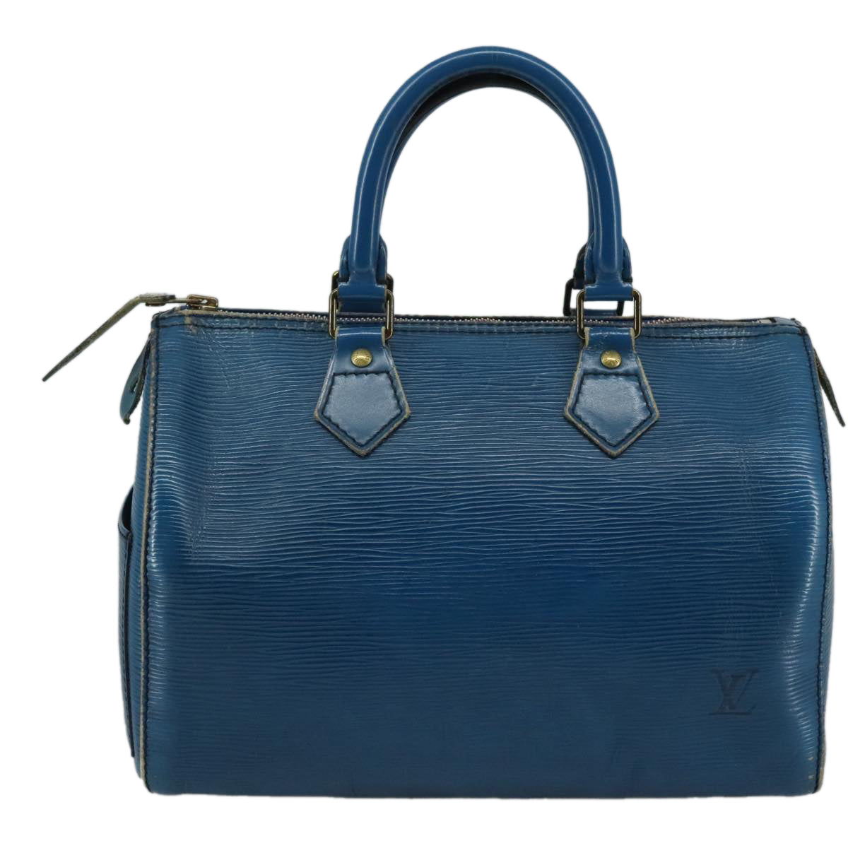 LOUIS VUITTON Epi Speedy 25 Hand Bag Toledo Blue M43015 LV 111061
